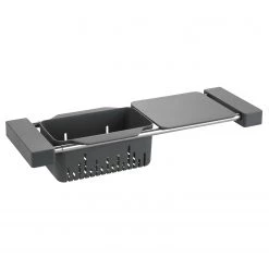 WENKO Organisateur d’évier Cami - Matière plastique ABS / Polypropylène - Gris