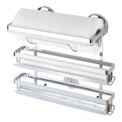 WENKO Dérouleur pour essuie-tout Trio - Métal - Argenté