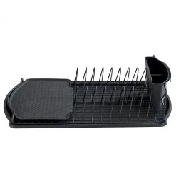 WENKO Égouttoir à vaisselle Basic - Métal / Polypropylène - Noir