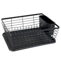 WENKO Égouttoir à vaisselle Drip - Métal / Polypropylène - Noir