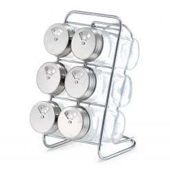 Zeller Étagère à épices Hek (7 éléments) - Verre transparent - Transparent - 9,3 cm x 15 cm x 18 cm