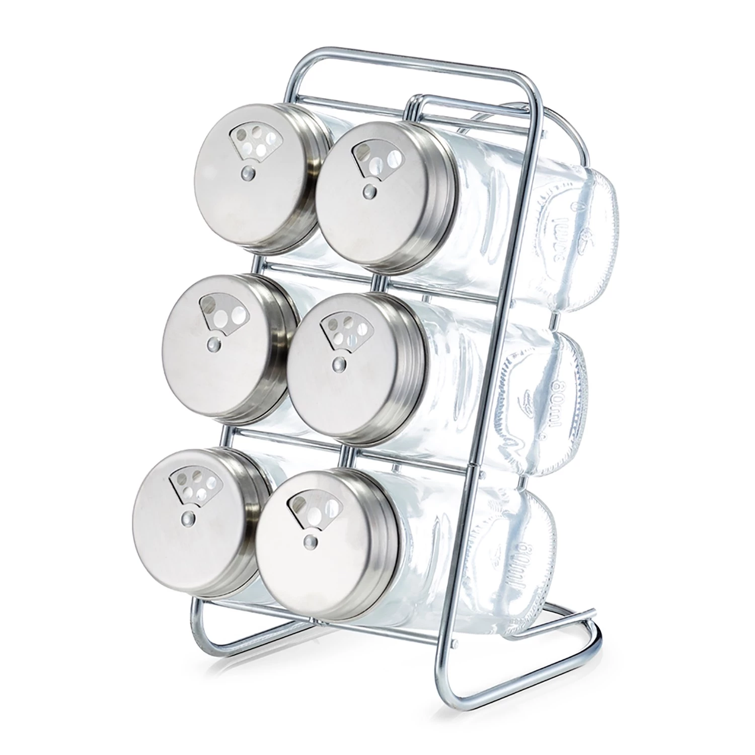 Zeller Étagère à épices Hek (7 éléments) - Verre transparent - Transparent - 9,3 cm x 15 cm x 18 cm