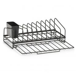 Zeller Égouttoir à vaisselle Ausa - Métal - Noir - 36,8 cm x 17,5 cm x 13,5 cm