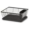 Zeller Égouttoir à vaisselle Ark - Métal - Noir - 37 cm x 30,5 cm x 14,5 cm