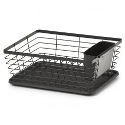 Zeller Égouttoir à vaisselle Ark - Métal - Noir - 37 cm x 30,5 cm x 14,5 cm