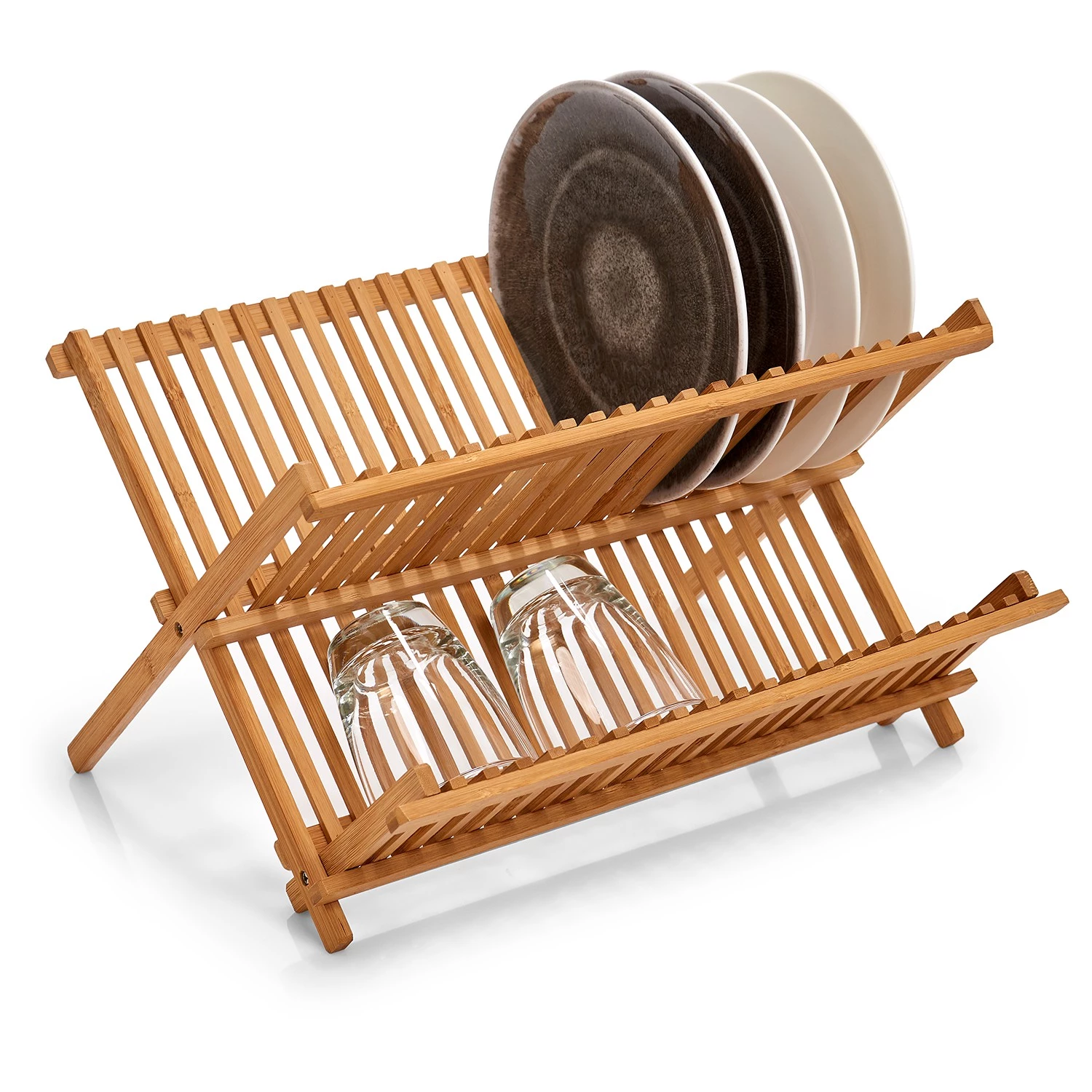 Zeller Égouttoir à vaisselle Karise - Bambou - Naturel - 42 cm x 35 cm x 25 cm – Image 3