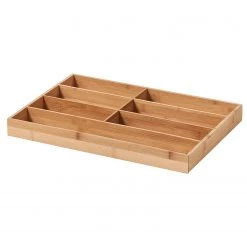 Zeller Range-couverts Damia - Bambou - Naturel - 44 cm x 30,6 cm x 4,3 cm