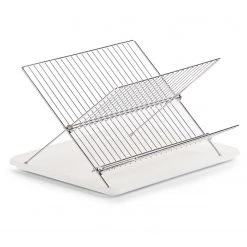 Zeller Égouttoir à vaisselle Cloe - Métal - Argenté - 43 cm x 32 cm x 24 cm