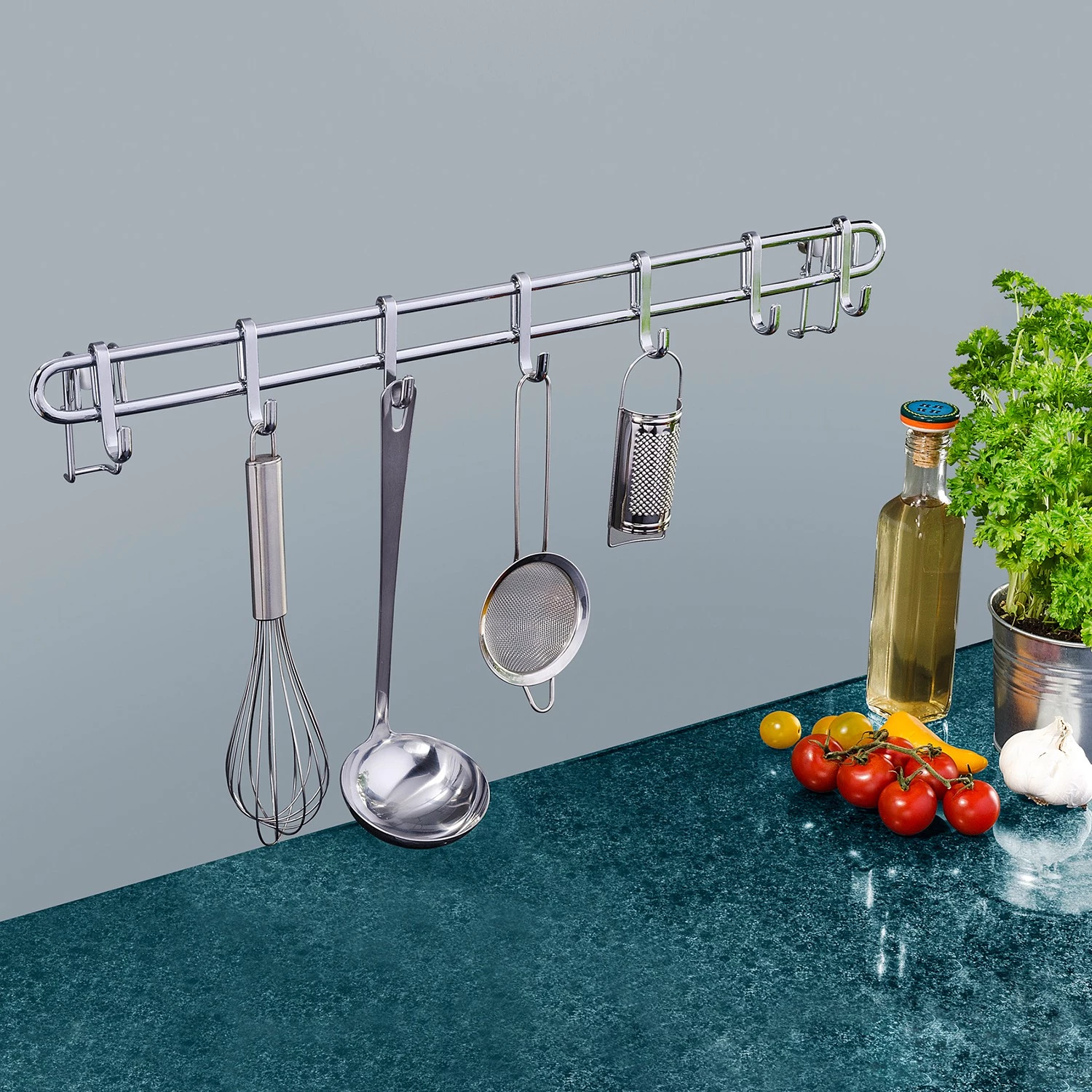 WENKO Patère Vacuum-Loc Style - Acier - Argenté - Largeur : 60 cm – Image 2