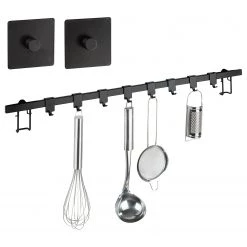 WENKO Patère Turbo-Loc Gala - Acier inoxydable - Noir