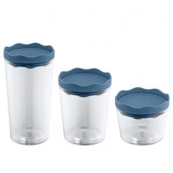 Koziol Boîtes Prince (3 éléments) - Résine thermoplastique - Bleu foncé