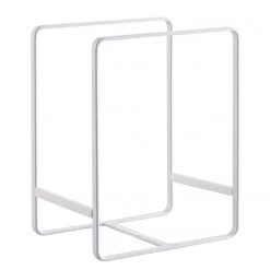 Yamazaki Range vaisselle Tower - Acier / Silicone - Blanc