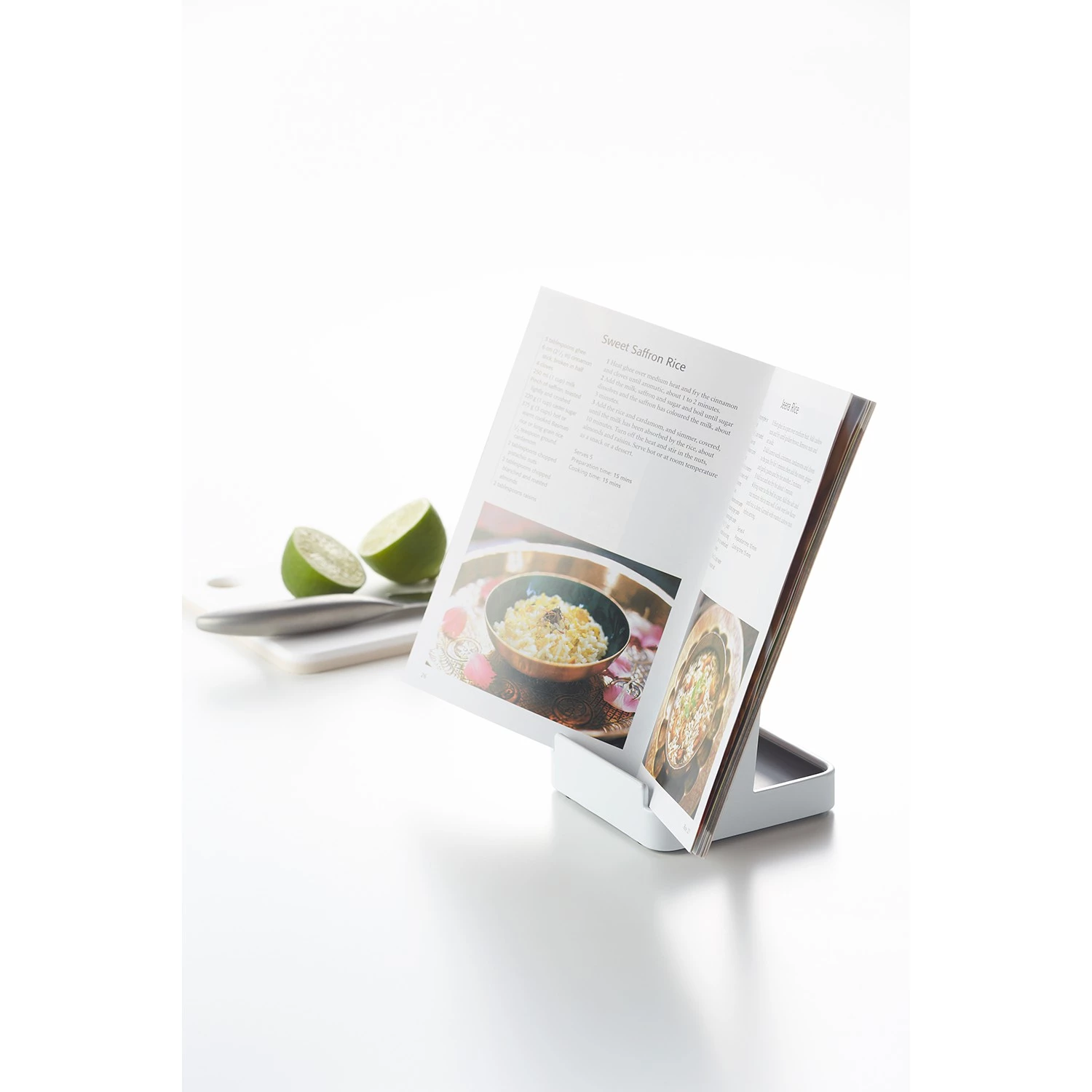 Yamazaki Support à ustensiles Tosca - Acier / Frêne - Blanc – Image 2