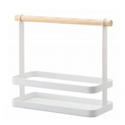 Yamazaki Support à épices Tosca - Acier / Frêne - Blanc