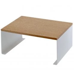 Yamazaki Étagère de cuisine Tosca II - Acier / Frêne - Blanc