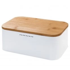 Butlers Boîte à pain BREAD 'N' BREAKFAST - Bambou / Acier - Blanc