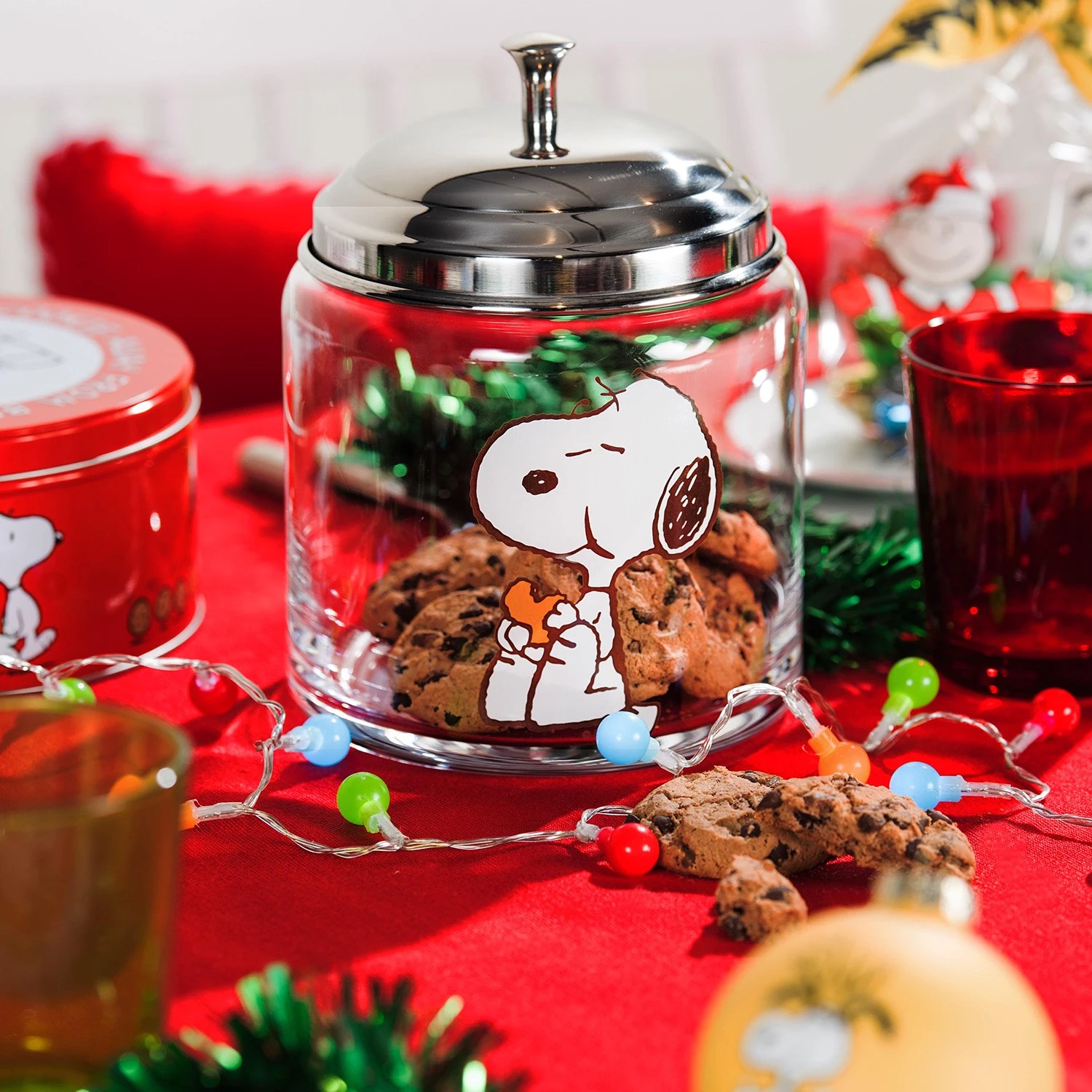 Butlers Boîte à biscuits PEANUTS - Verre / Acier inoxydable - Transparent / Argenté – Image 2