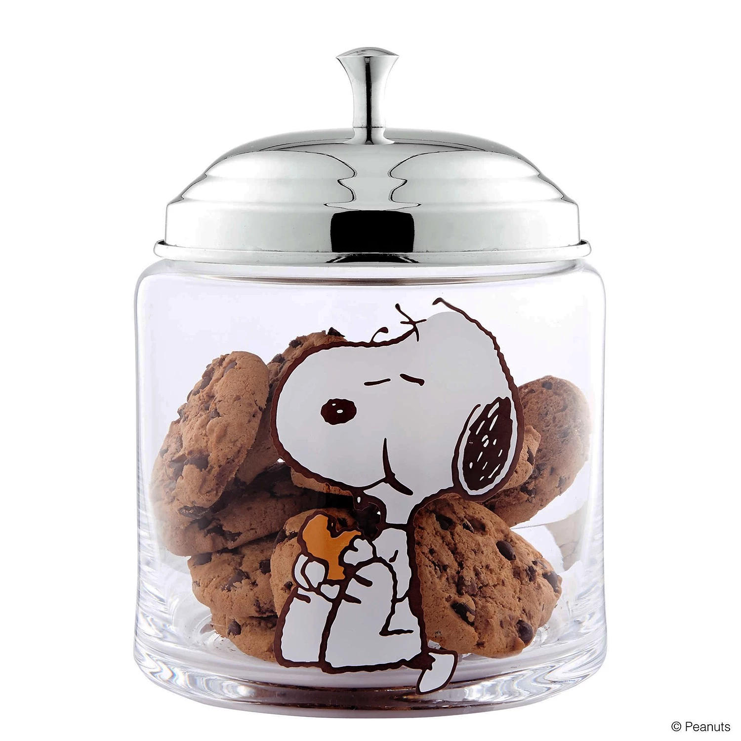 Butlers Boîte à biscuits PEANUTS - Verre / Acier inoxydable - Transparent / Argenté – Image 3