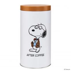 Butlers Boîte à café PEANUTS - Aluminium - Blanc / Cuivre