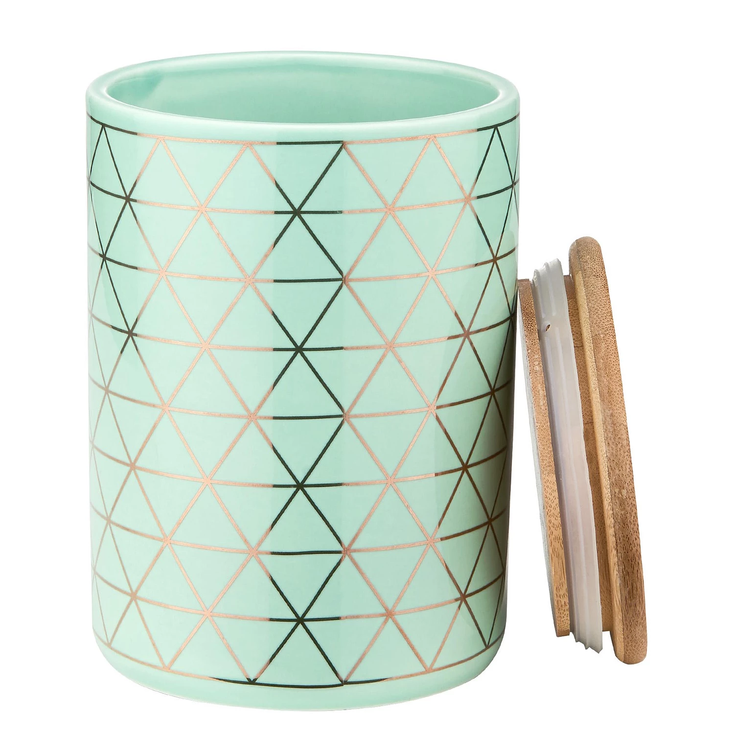 Butlers Boîte Zigzag QUEEN IT - Dolomite / Bambou / Silicone - Menthe / Doré – Image 3