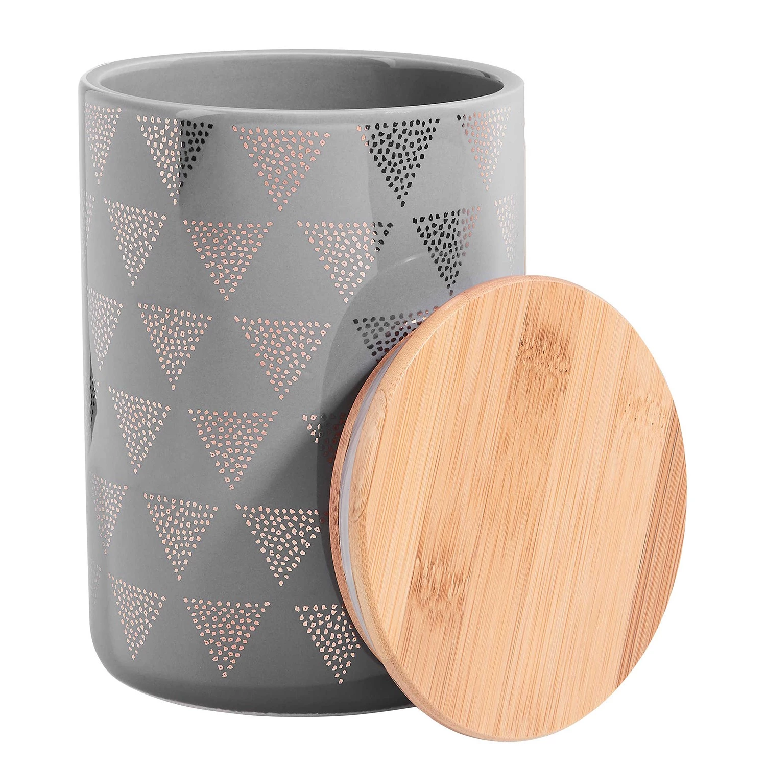 Butlers Boîte Triangle QUEEN IT - Dolomite / Bambou / Silicone - Gris / Doré – Image 2