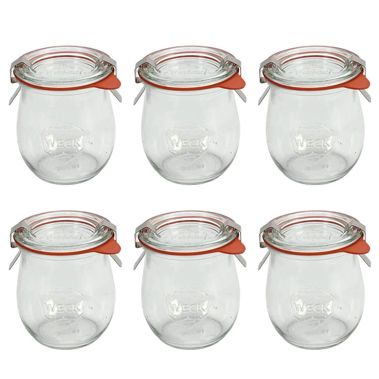 Butlers Verres de cuisson WECK (lot de 6) - Verre transparent - Transparent