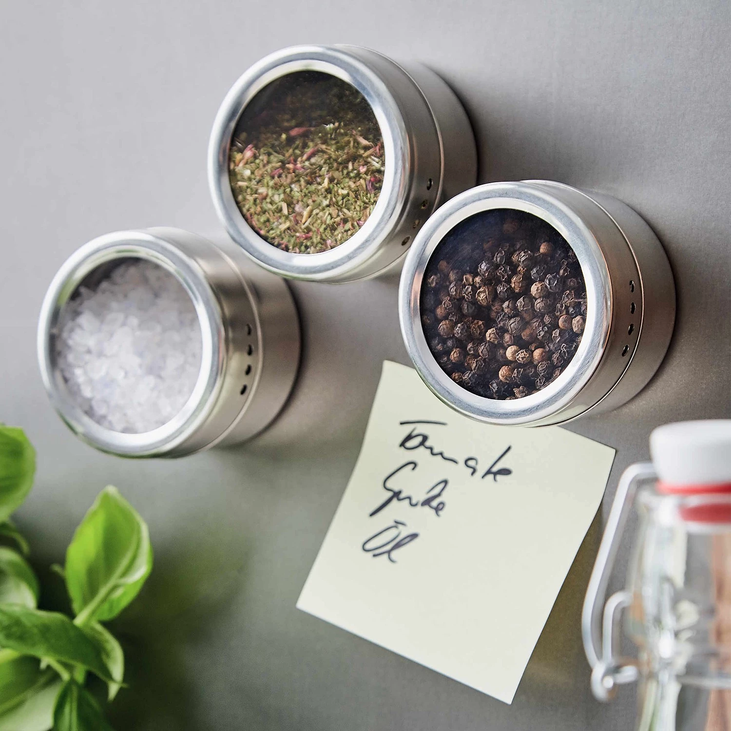 Butlers Boîtes à épices SPICE GUYS (4 éléments) - Acier inoxydable - Argenté – Image 2