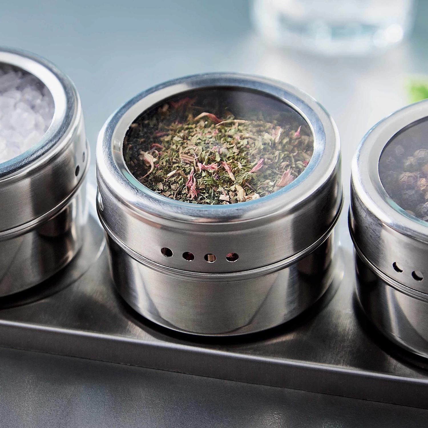 Butlers Boîtes à épices SPICE GUYS (4 éléments) - Acier inoxydable - Argenté – Image 4