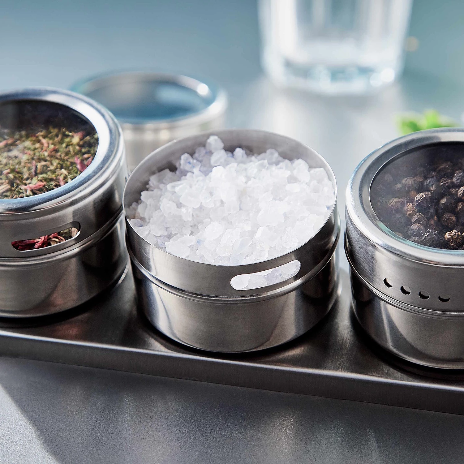 Butlers Boîtes à épices SPICE GUYS (4 éléments) - Acier inoxydable - Argenté – Image 5