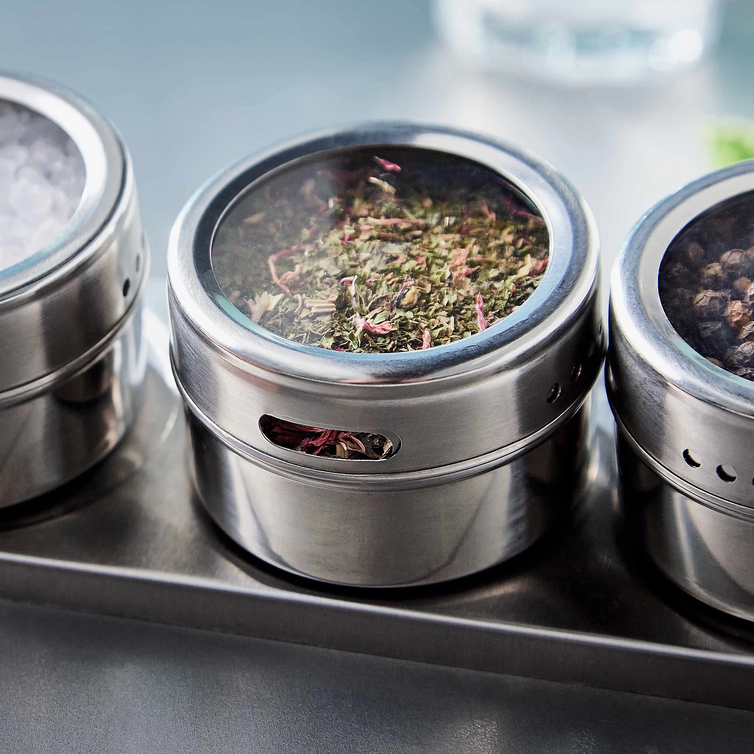 Butlers Boîtes à épices SPICE GUYS (4 éléments) - Acier inoxydable - Argenté – Image 6